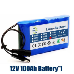 휴대용 충전식 리튬 이온 배터리 LED 램프 조명 백업 전원 등 충전기 3S2P 12V 100000mah 신제품, 1개