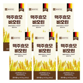 종근당건강 맥주효모 비오틴 독일산, 56g, 6개