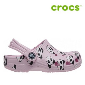 크록스 크록스 아동 샌들 /G48- 206999-6GD / Kids Classic Panda Print Clog Ballerina Pink