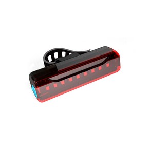 USB 충전식 자전거 LED 후미등, 블랙+레드, 1개