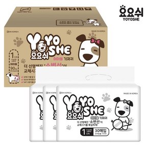 오너클랜 [요요쉬] 대용량 애견기저귀 여아용 1단계 90매 (30매 X 3P), 430g, 3팩