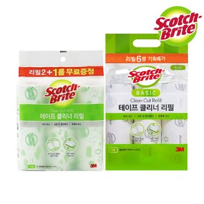 3M 스카치브라이트 테이프클리너 대형 리필3입 + 베이직 리필 6입 (총9개), 1세트