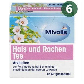 Mivolis 미볼리스 허브티 12개입 18g x6개 Hals und Rachen Tee, 6개