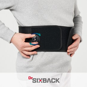 [닥터식스백] 다이얼 허리보호대 얇은 허리복대 복압벨트 허리지지대 허리밴드, 1개