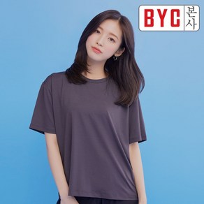 BYC 아린쿨웨어 오버핏라운드티 남녀공용 OSB1000