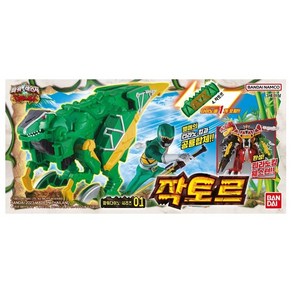 반다이 파워레인저 53 파워다이노 시리즈 1 작토르 로봇장난감, 혼합색상, 1개