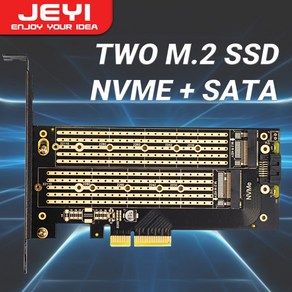 JEYI NVMe 어댑터 PCIE - M.2 어댑터 듀얼 디스크 M.2 확장 카드 PCIe x4 X8 X16 슬롯, SK6, 02 SK6