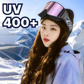 케이노 UV400 스키 고글 스노우보드 안경 호환, BLACK FRAMED SILVER LENS, 1개