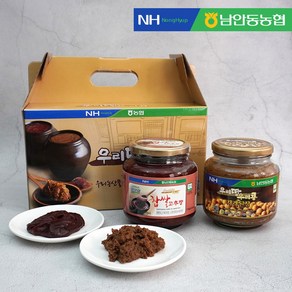 (남안동농협) 믿고먹는 전통된장+고추장 선물세트 (된장 800g+고추장 1kg), 된장+고추장 선물세트 (된장 800g+고추장 1kg)