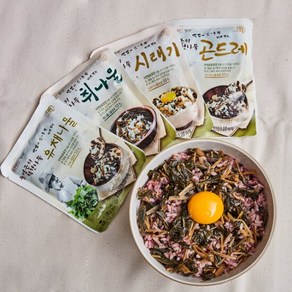 맨밥에 비벼먹는 간편한 나물무침 4종 3봉 골라담기, 색상:시래기나물무침 3봉, 3개