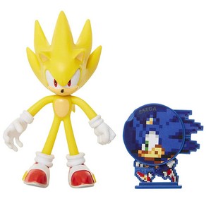 Sonic The Hedgehog 10.2cm(4인치) 너클 액션 피규어, 슈퍼 소닉