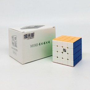 4X4 YJ 지룽 미니 M UV코팅 자석 큐브 44 루빅스 선수용 스피드 큐브 444 YJ ZhiLong UV Coated Magnetic Cube, 1개