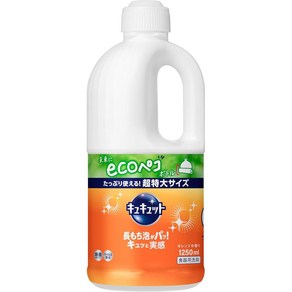 큐큣토 주방세제 거품이 팍 오렌지향 리필용 1250ml, 1개, 오렌지, 1.25L