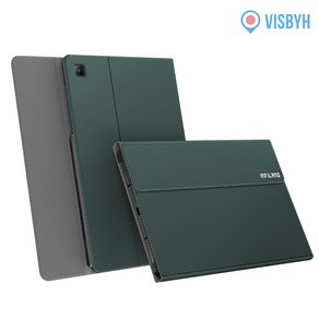 갤럭시탭S6라이트 S펜수납 북커버 케이스 SM-P610 P615N, 미드나이트 그린