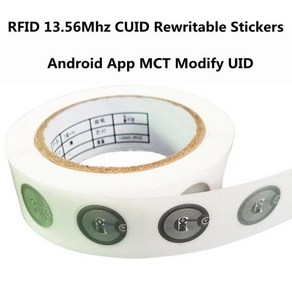 13.56mhz CUID 변경 가능 S50 1K RFID 스티커 습식 인레이 NFC 태그 섹터 0 블록 0 UID 재기록 가능 NFC 안드로이드 MCT 복사 클론용, [03] 10pcs, 03 10pcs