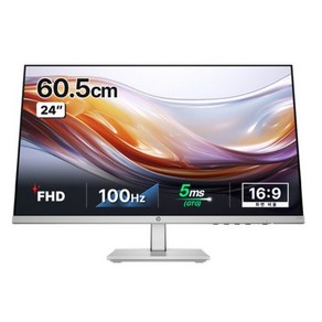 HP FHD 주사율 100Hz 높낮이조절 3년 워런티 모니터 블랙, 60.5cm, 524SH-94C20AA