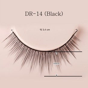 돌모아 구체관절인형 메이크업 인형전용 속눈썹 - DR-14 (Black), 본품, 1개