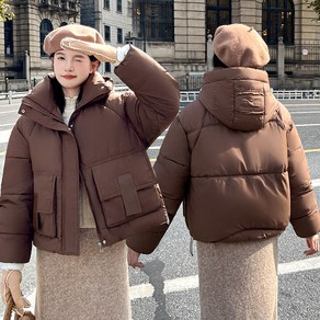 Modern Fashion 여성 빅사이즈 심플한 숏 경량 패딩 겨울 점퍼 A11