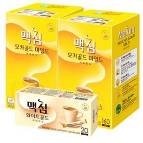 맥심 모카골드 마일드 커피믹스 12g x 320p + 화이트골드 커피믹스 11.7g x 20p, 12mg, 340개입, 2세트