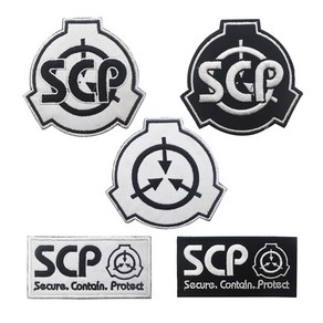 SCP Foundation 벨크로 패치 Secure Contain Protect 자수 찍찍이 와펜