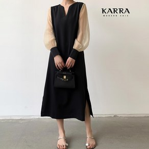 카라 KARRA 시스루슬리브롱원피스 A4S0334