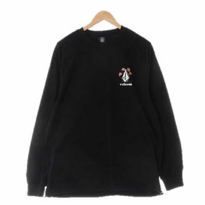 볼컴 7886 volcom 블랙 면 로고긴팔티 [XL]