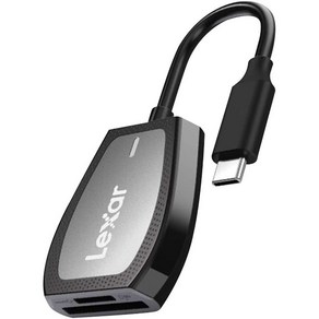 렉사 고속 USB 3.2 C타입 2 인 1 SD카드 리더기, 블랙, LRW470U-RNHNC, 1개