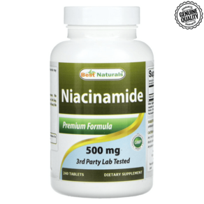 베스트 내추럴스 Niacinamide 나이아신 아마이드 500mg 240정 니아신, 1개