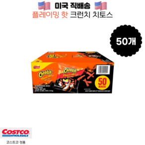 미국 매운 치토스 플레이밍 핫 크런치 치토스 1박스 50개입 Flaming Hot Cunchy Cheetos (50pk), 1.4kg