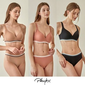 [Playtex] 노와이어 볼륨업 6종 [베이지+로즈핑크+블랙] PXW3O020304_T