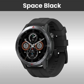 Zeblaze Statos 3 울트라 GPS 스마트 워치 내장 나침반 기압 고도계 듀얼 밴드 GNSS 전화 통화 확인 및 응, Space Black