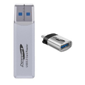 애니포트 USB 3.0 SD 카드리더기 + USB 3.0 C타입 OTG 젠더, AP-U30W(카드리더기), 화이트, 1개