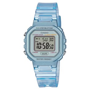 CASIO 카시오 LA-20WHS-2A 하늘색 투명 전자 작은 여성시계