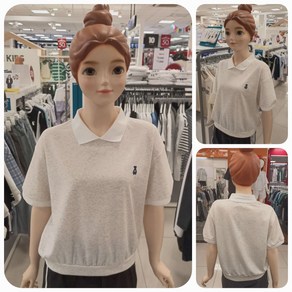 [에꼴리에] 24년 여름신상! #50% 반값세일~ 요꼬 크롭 카라티# 주니어 여아용! 인기많은 심플 단정 하면서 멋스럽고 편안하며 시원하고 코디가쉬운 4부 쿨 분또 크롭 카라티