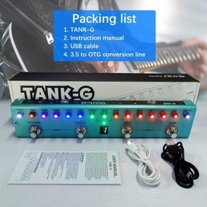 이펙트 이펙터 페달 TANK - G 순수 디지털 멀티 리버브 딜레이 MOD AMP 충전식, 1개