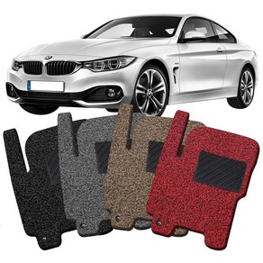 BMW 4시리즈 쿠페 (F32) 전용 맞춤형 코일 카매트 확장형 풀세트 (13년10월~17년형), 4시리즈 쿠페 (F32) 코일카매트 확장형, 레드