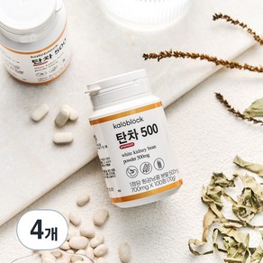 칼로블록 탄차500 흰강낭콩 추출물 500mg 화이트 키드니 빈, 100정, 4개