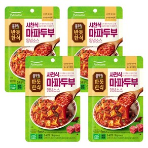 풀무원 [반듯한식] 사천식 마파두부 양념소스 (실온), 130g, 4개