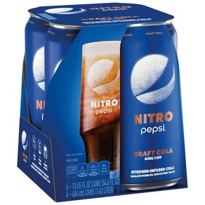 NITRO PEPSI 펩시 니트로 드래프트 콜라 404ml 4캔, 4개