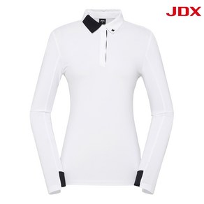 [JDX] 여성 아스킨 배색 제에리 변형카라 티셔츠 (X1TLT7403WH), 화이트(WH), 1개