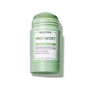 SKINTIFIC Mugwot Clay Mask Stick fo Sensitive Skin 40g 스킨티픽 민감성 피부용 쑥 클레이 마스크스틱, 1개, 1개입