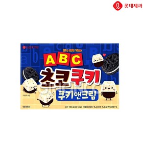 롯데 ABC 초코쿠키 쿠앤크 130g 과자 사무실 간식