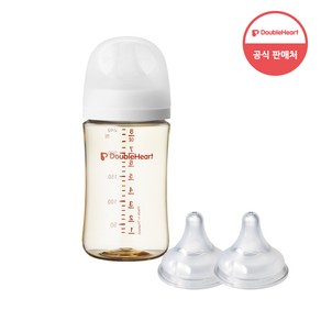 더블하트 모유실감 3세대 PPSU 베이직 제뉴인화이트 240ml (젖꼭지M/L포함) + 젖꼭지 (2입), 제뉴인화이트 (젖꼭지L 포함), 3세대 젖꼭지LL 2입, 1개