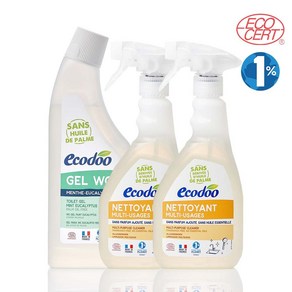 에코두 프랑스 욕실세정제 무향 500ml 2개 + 변기세정제 민트향 750ml 1개, 1세트, 1.75L