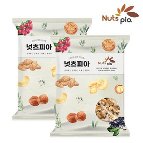 [넛츠피아] 호두 반반태 LHP 1/4태 500g x 2봉(총 1kg), 2개