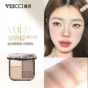 BF VEECCI 브론즈 컨투어 팔레트 올인원 내추럴 스테레오 노즈 섀도우 사이드 매트 하이라이트 4 색, V01__