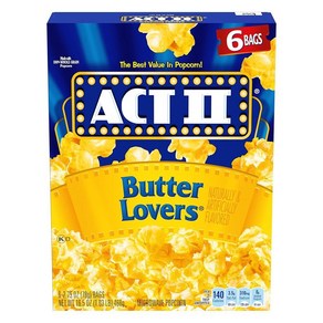 ACT II Butte Loves 팝콘 78g(2.7온스) 6개입, 16.5 Ounce (Pack of 1), 78g, 1개