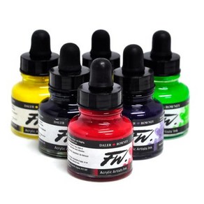 [다일러로니]FW 아크릴잉크 29.5ml (색상 선택), 544/FluoescentRed, [6473590]544 / FluoescentRed