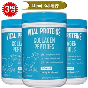 Vital Poteins 바이탈 프로틴 콜라겐 펩타이드 680g 3팩 Collagen Peptides, 3개