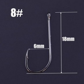 긴 생크 낚싯대 후크 녹슬지 않는 고탄소강 이중 미끼 키퍼 미끼 낚시 후크 민물 바닷물 낚시용 50 개묶음